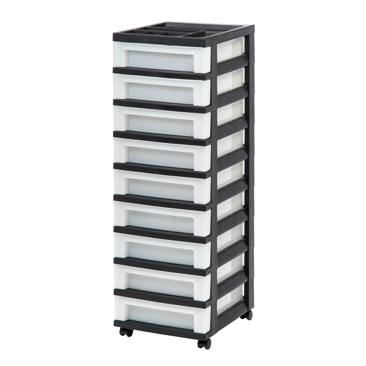 IRIS Black 9Drawer Storage Cart with Organizer Top Michaels